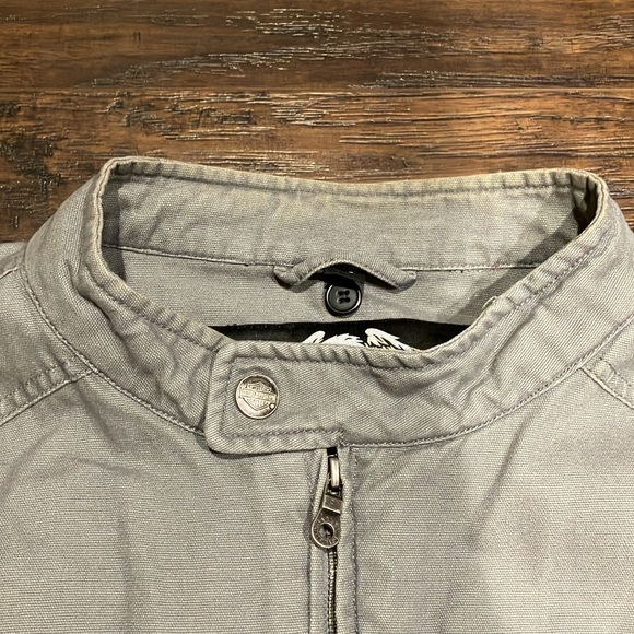 Harley-Davidson Motorcycle Army Green Jacket - Picture 3 of 8